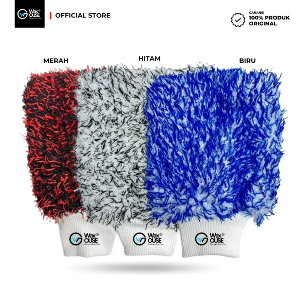 Waxouse Wash Mitt Microfiber Glove Sarung Tangan Cuci Mobil & Motor