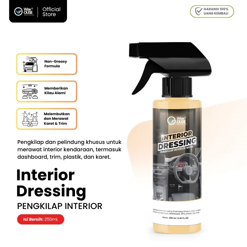 Waxouse Interior Dressing Pengkilap Interior Mobil & Motor Perawatan Plastik Vinyl dan Bahan Kulit