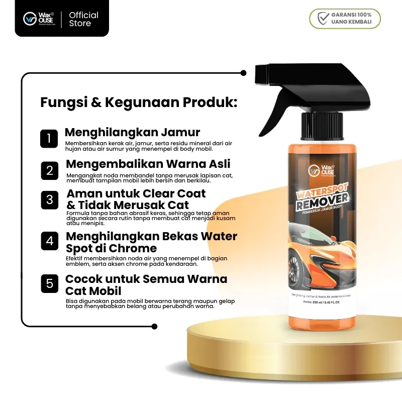 Waxouse Waterspot Remover Obat Pembersih Penghilang Jamur Body Mobil