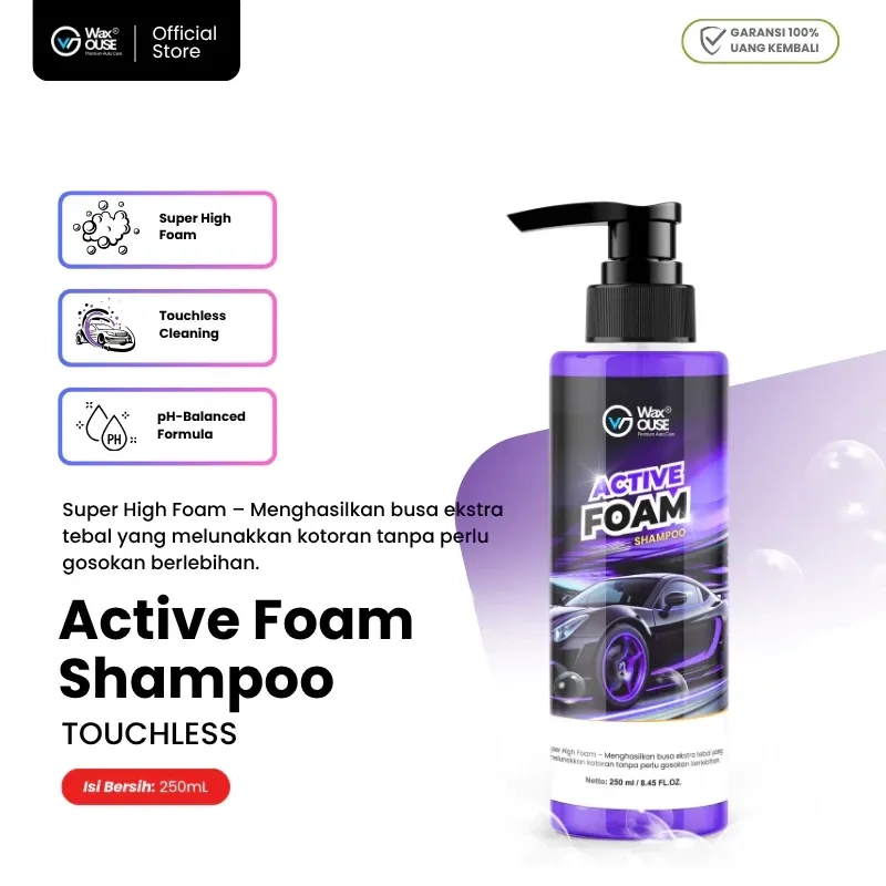 Paket Bundling Active Foam Shampoo & Drying Edgeless Microfiber